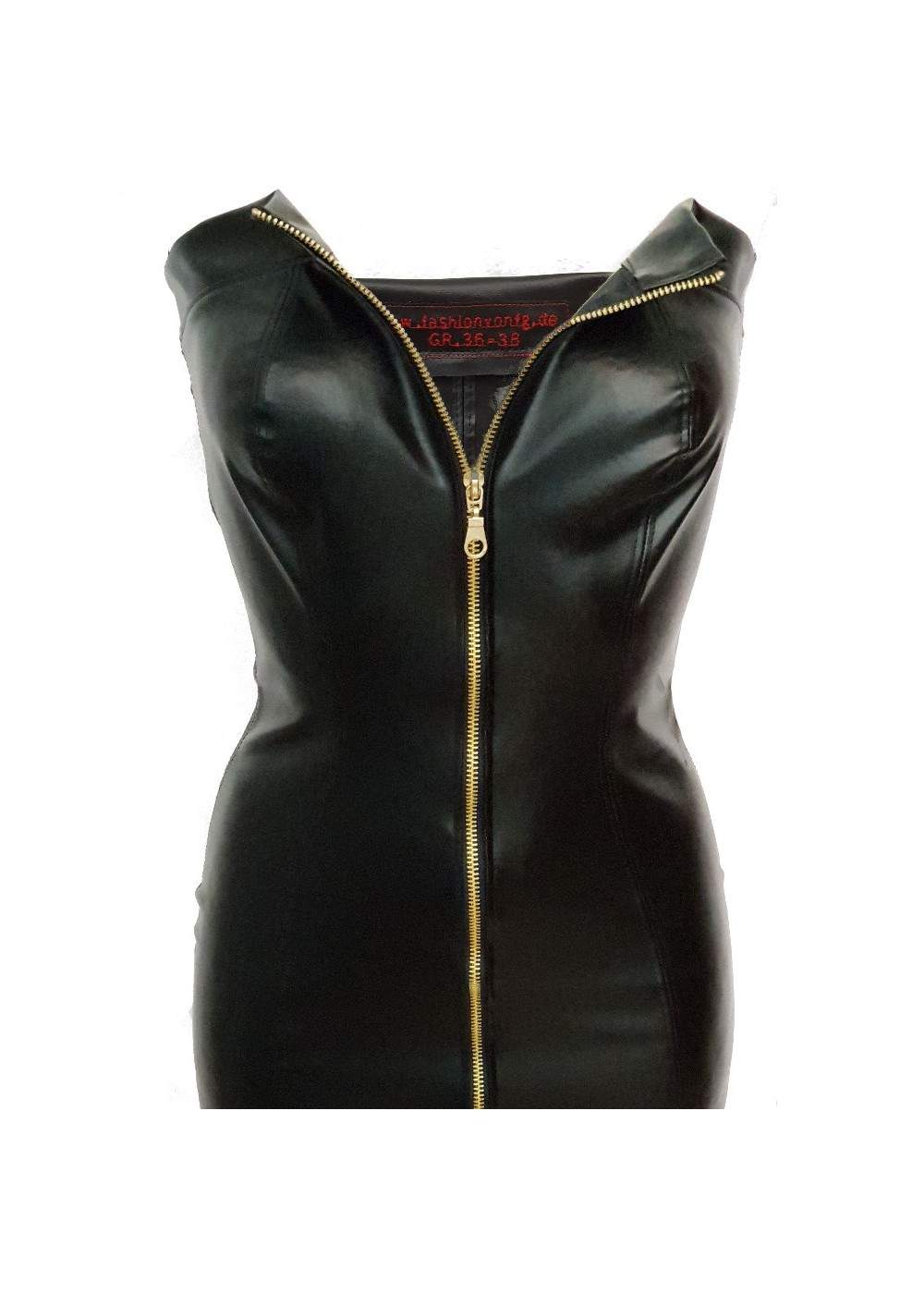 Lederkleid schwarz Kunstleder