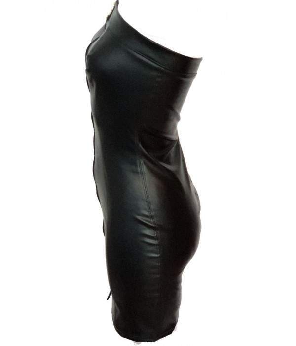 Vestido de cuero suave negro Tallas 34 - 52 - Jetzt noch mehr sparen