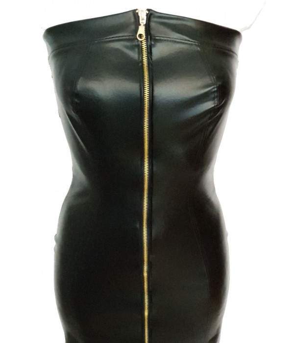 Leather dress black imitation leather - Jetzt noch mehr sparen