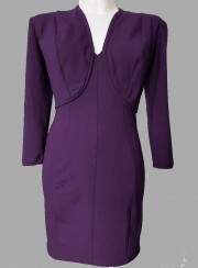Chaqueta corta violeta y vestido de cóctel de algodón elástico - Jetzt noch mehr sparen