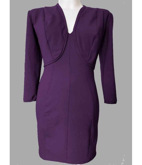 Chaqueta corta violeta y vestido de cóctel de algodón elástico - Jetzt noch mehr sparen