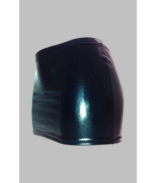 Black Wetlook Miniskirt Sizes 44 - 62 Lengths 20cm - 45cm