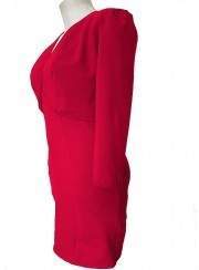 Dos piezas rojo chaqueta corta y vestido de cóctel algodón stretch Tallas 34 - 52 Alemán a medida - 