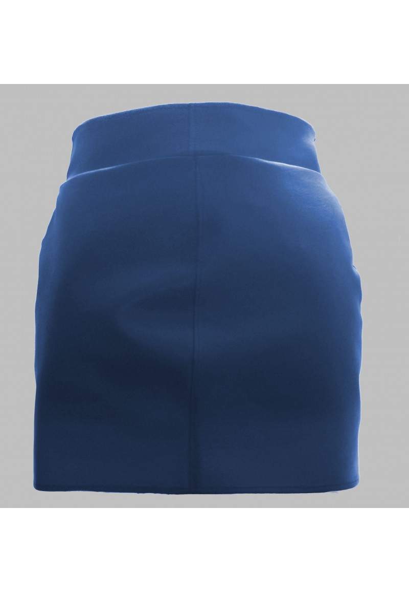 Blue faux leather skirt made in Germany -