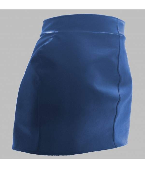 Leather Skirt Blue Faux Leather - Jetzt noch mehr sparen