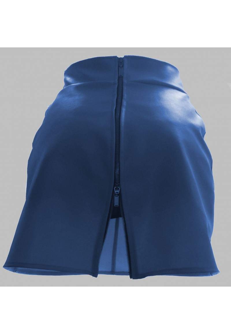 Blue faux leather skirt made in Germany -