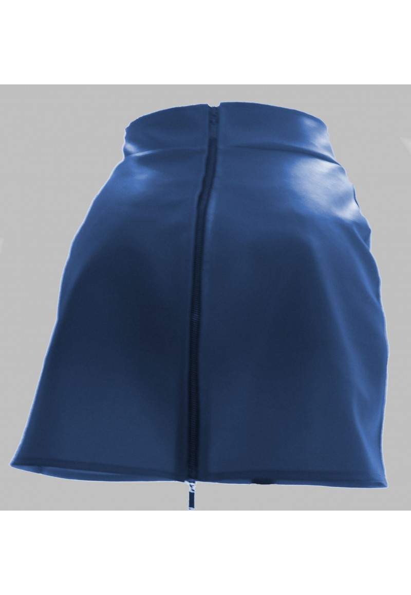 Blue faux leather skirt made in Germany -