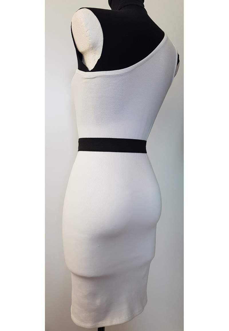 Asymmetric dress with belt made in Germany -