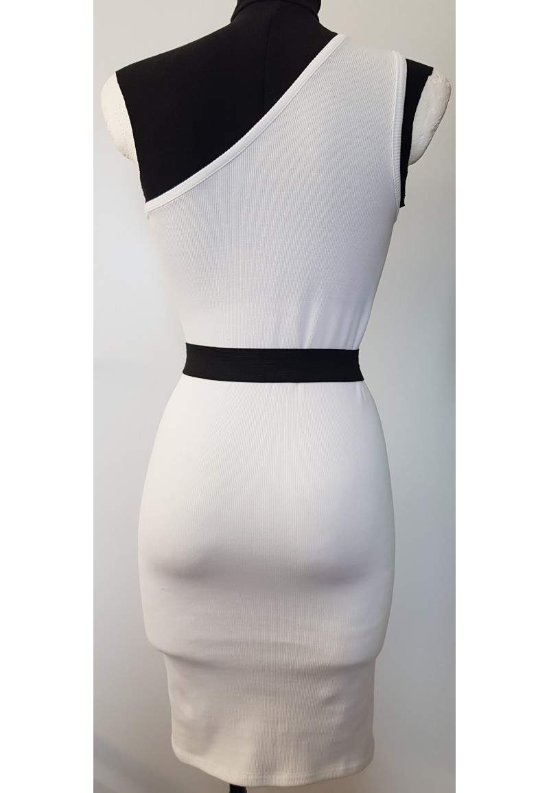 Asymmetric dress with belt made in Germany -