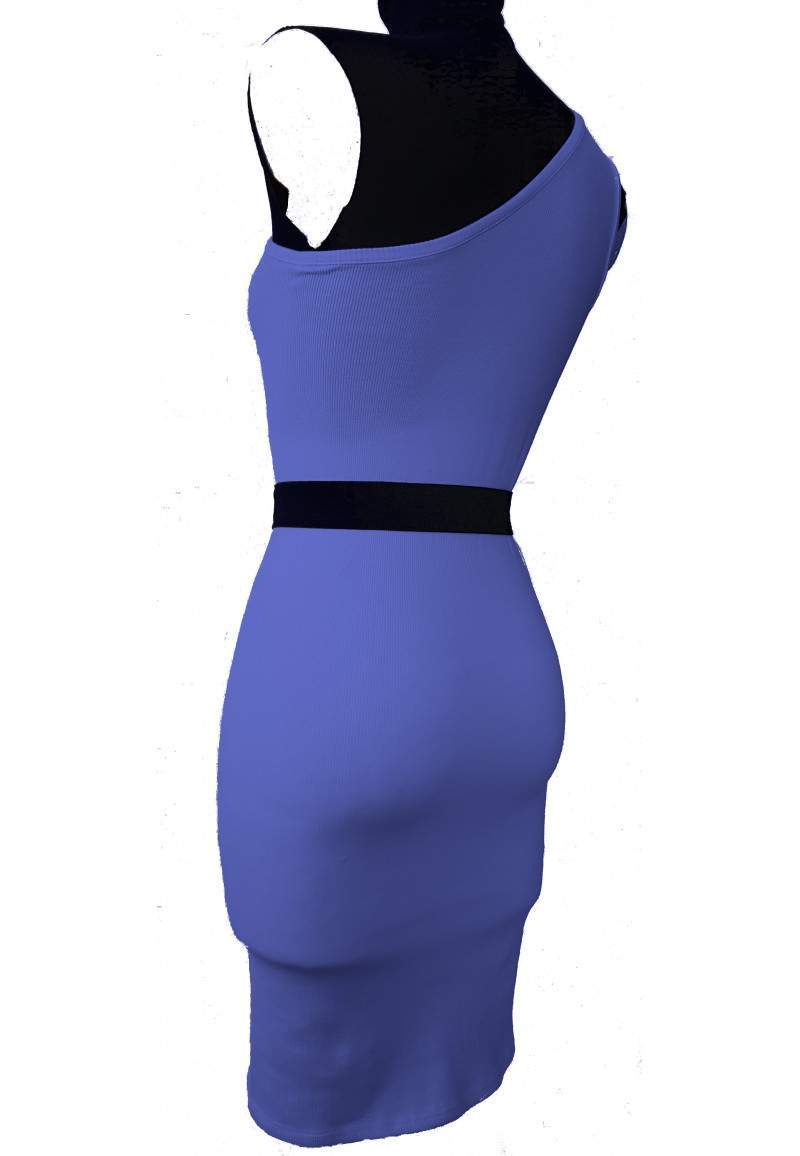 Asymmetric dress with belt made in Germany -