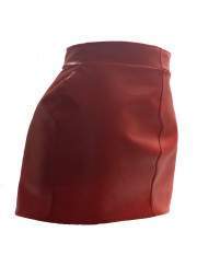 bargain Leather skirt brown faux leather very soft! - Jetzt noch mehr sparen