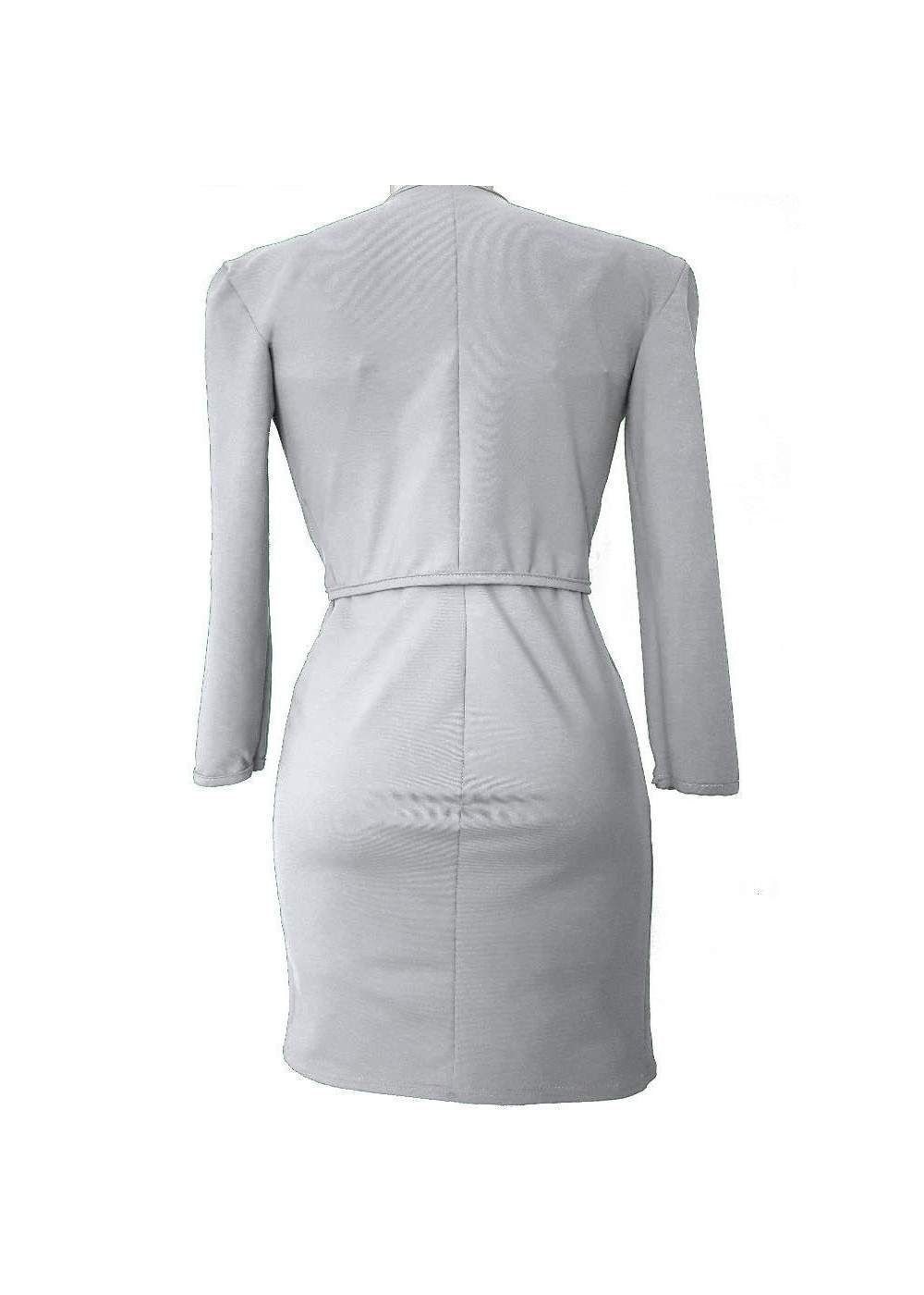 Chaqueta corta blanca y vestido de cóctel de algodón elástico - Rabatt