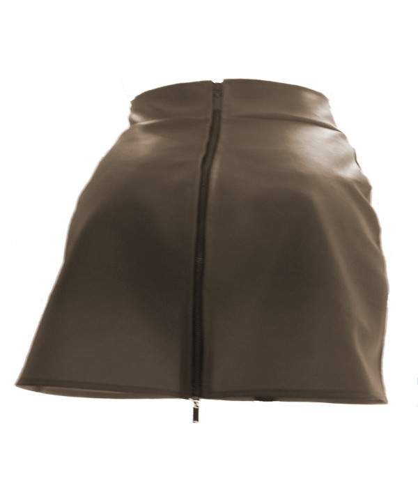 Size 4XL Brown faux leather skirt - 