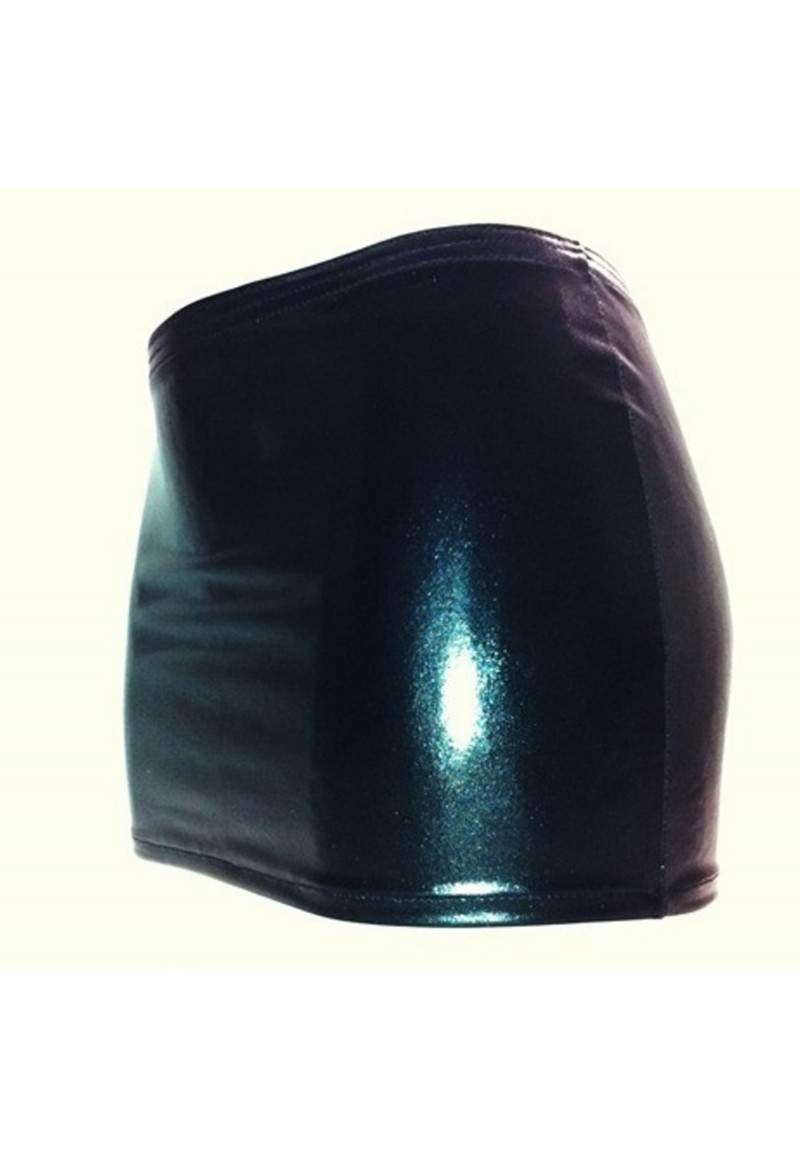 Black wetlook skirt elastic produced in Germany -