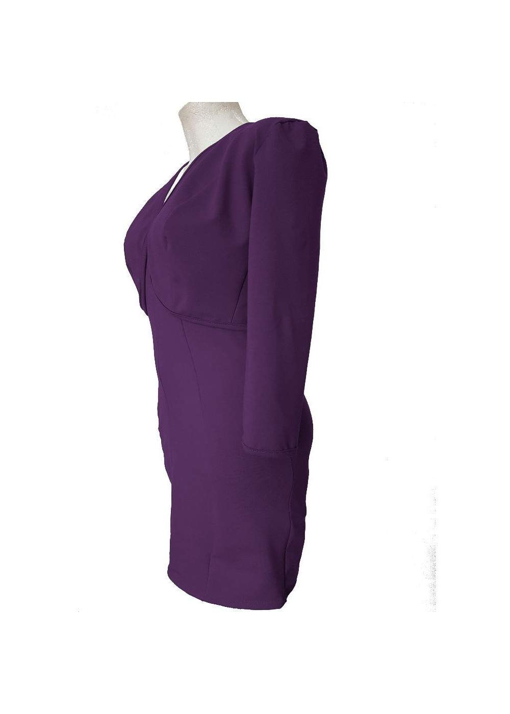 Chaqueta corta violeta y vestido de cóctel de algodón elástico - 