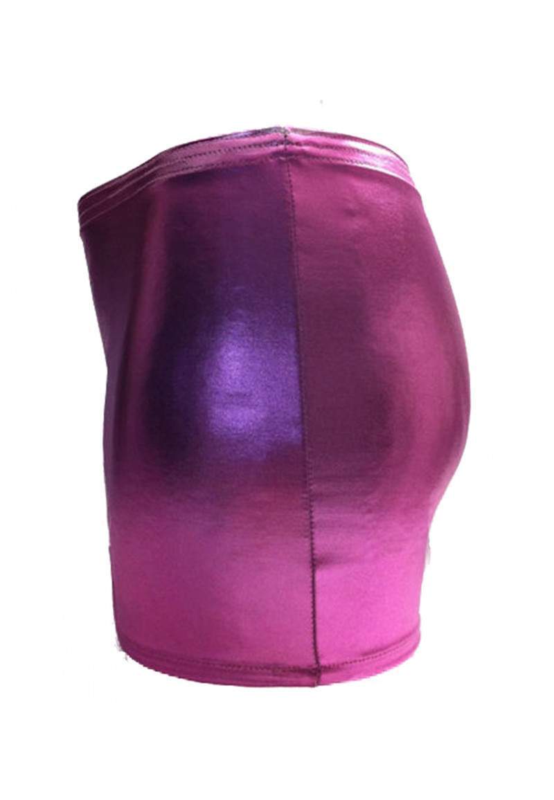 Pink wetlook skirt produced in Germany -