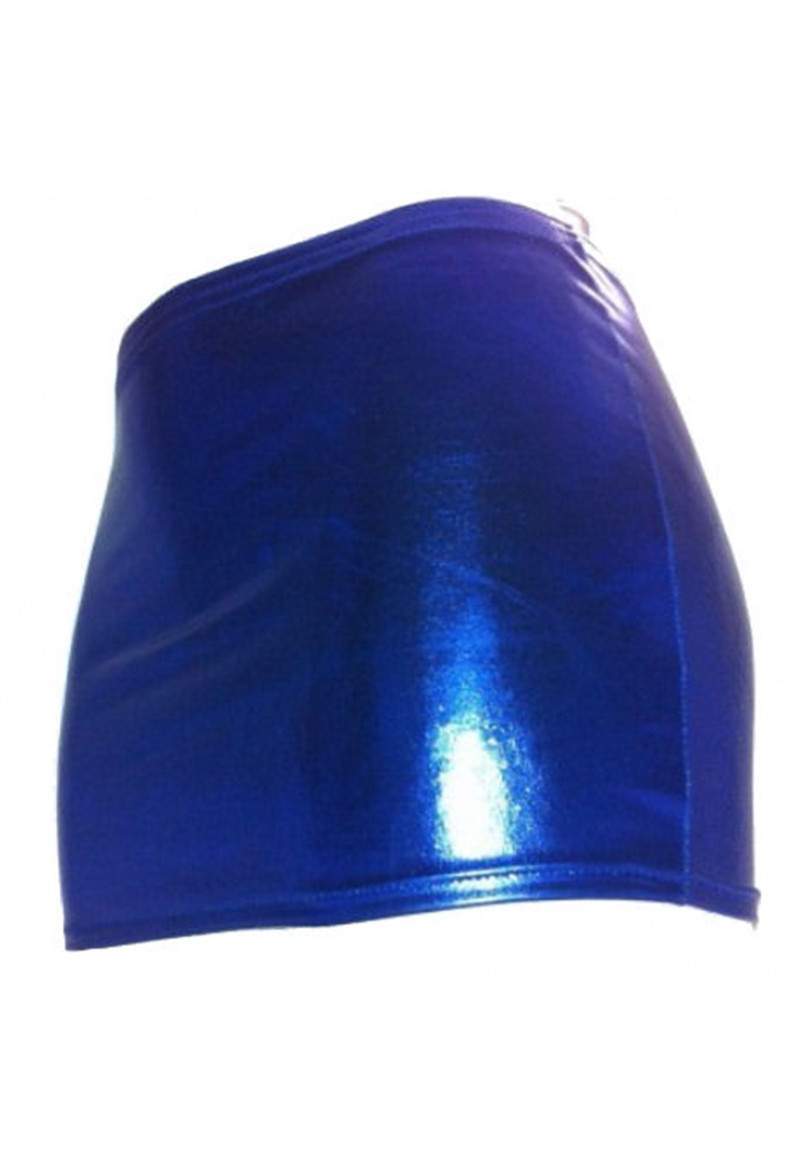 blue wetlook skirt elastic produced in Germany -