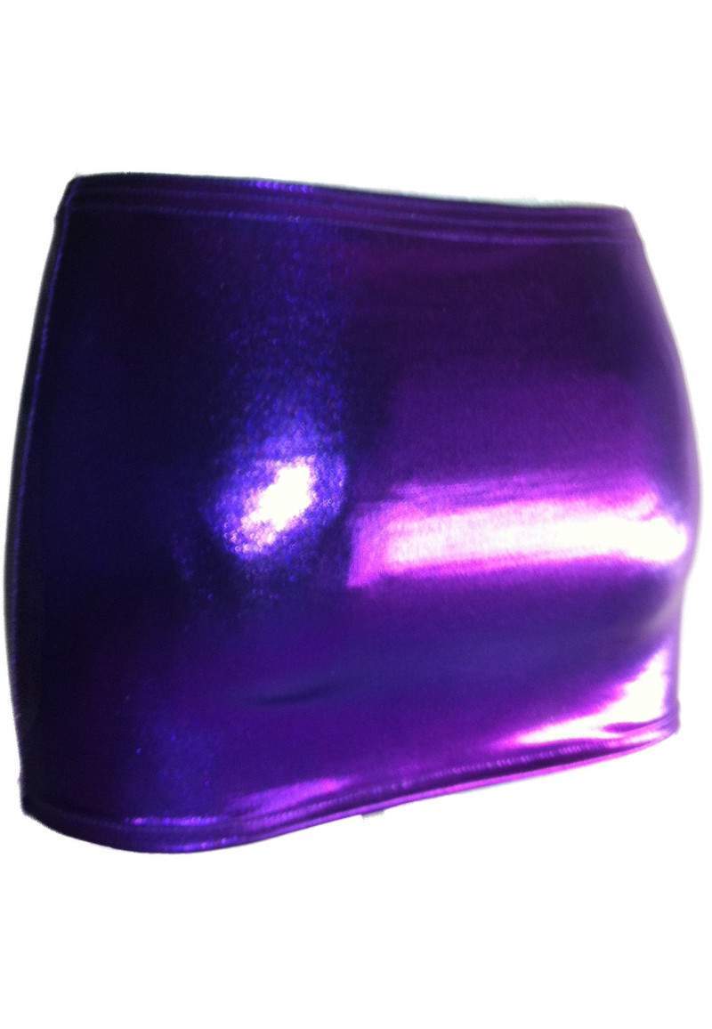 purple wetlook skirt elastic produced in Germany -