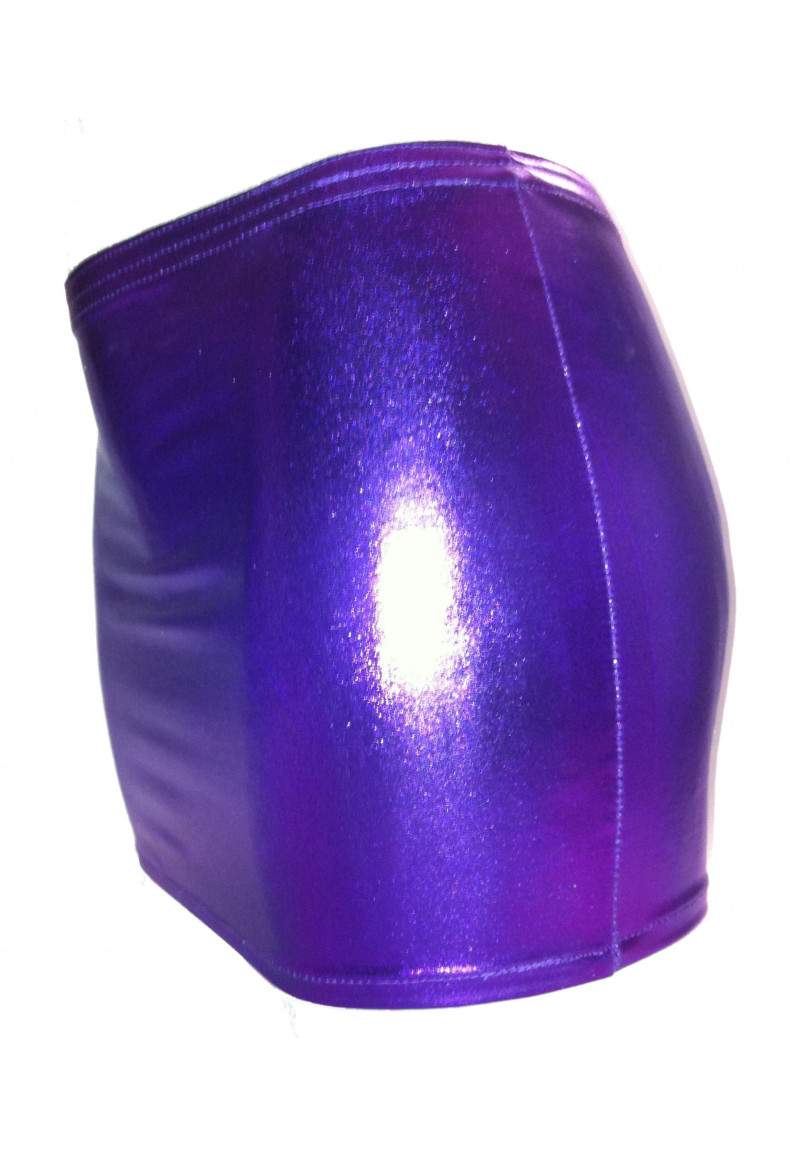 purple wetlook skirt elastic produced in Germany -