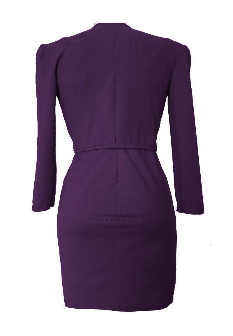 Violet short jacket and cocktail dress cotton stretch in Germany... -