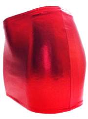 bargain Leather Skirt Red Faux Leather - Jetzt noch mehr sparen