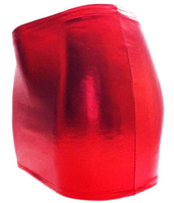bargain Leather Skirt Red Faux Leather - Jetzt noch mehr sparen