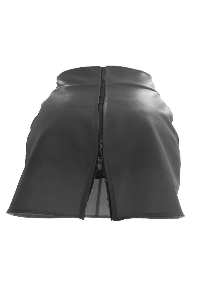 Black faux leather skirt up to 4XL produced in Germany -