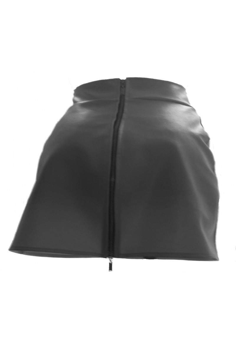 Black faux leather skirt up to 4XL produced in Germany -