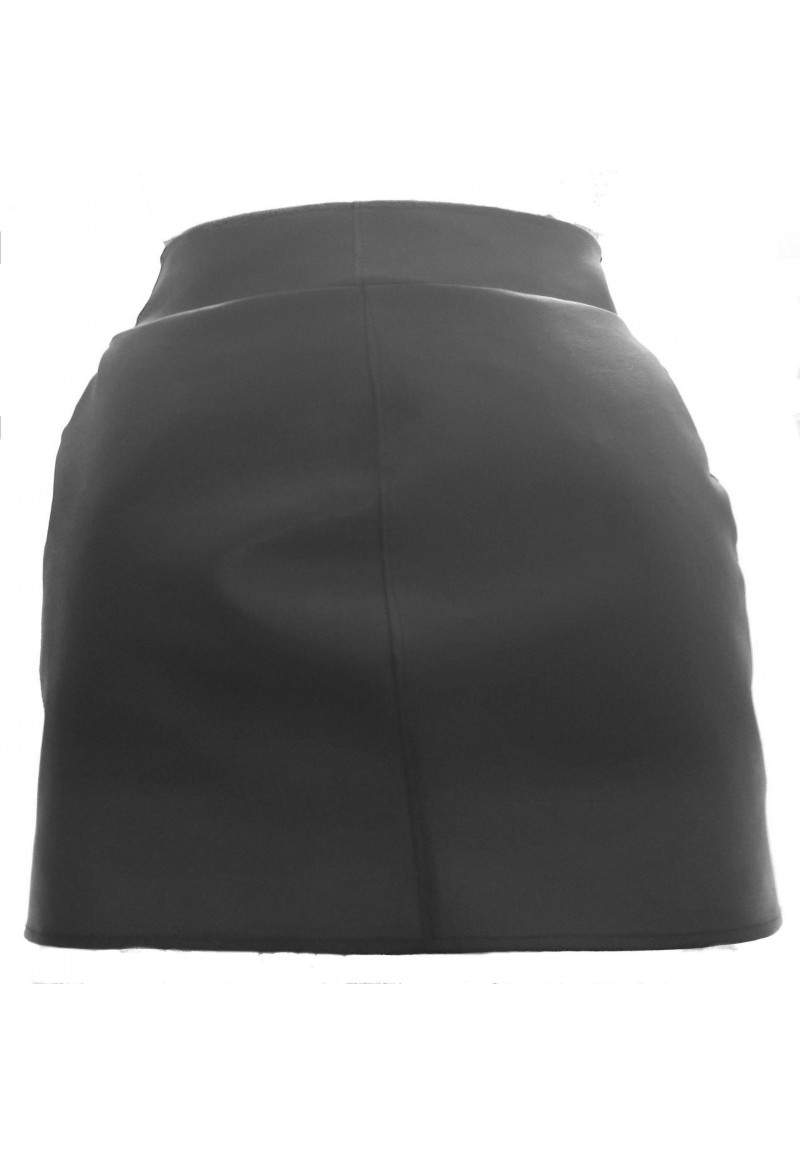 Black faux leather skirt up to 4XL produced in Germany -