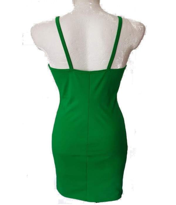 Vestido de tirantes de algodón elástico verde Talla - Jetzt noch mehr sparen