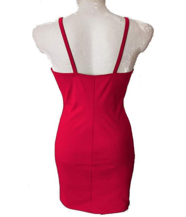 Red Stretch Cotton Strap Dress CockPart Dress Size 34 - 52 - Jetzt noch mehr sparen