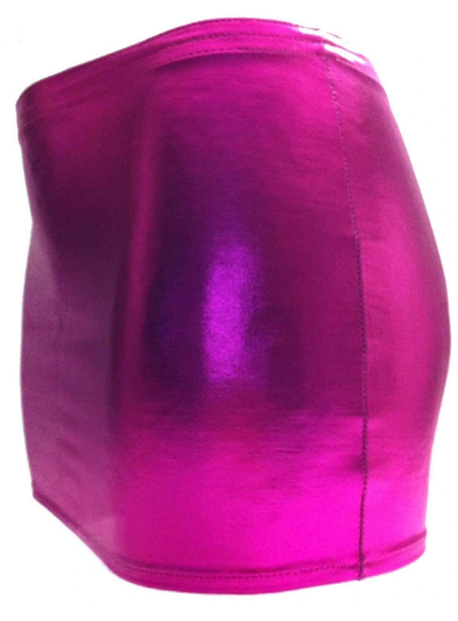 Falda wetlook rosa talla grande Haga su pedido online a bajo precio - 