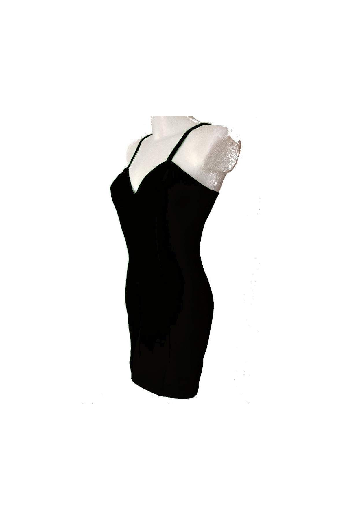 The Little Black Stretch Cotton Strap Dress CockTeildress Size 34 -... - 