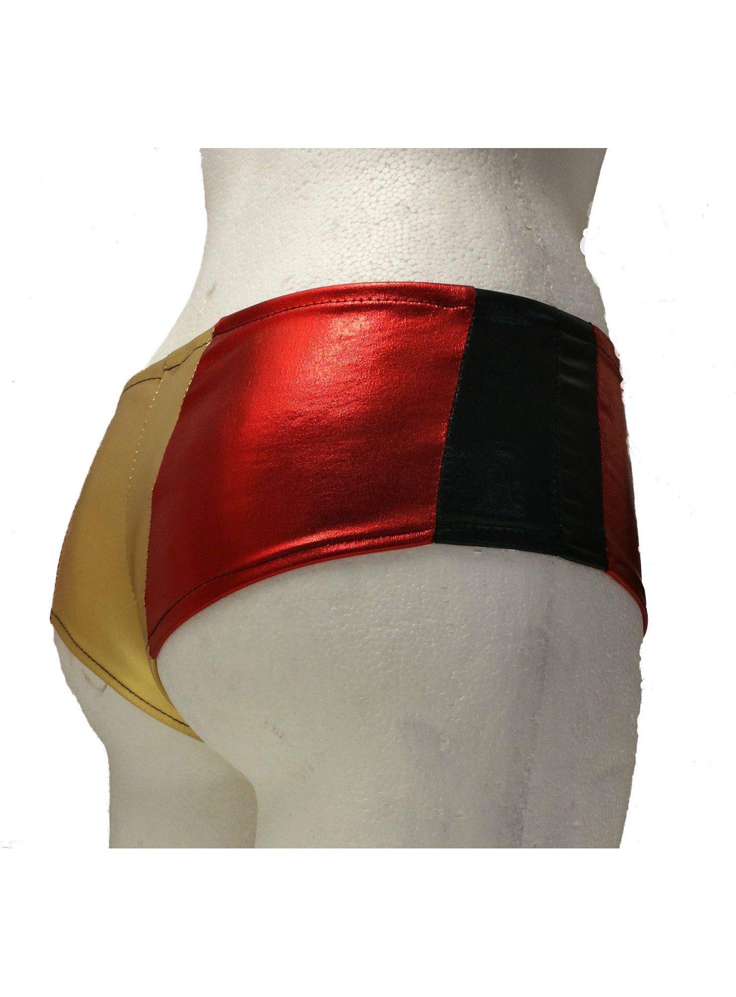 18022024-srg - Hotpants Schwarz Rot Gold - 