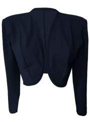 Size 34 - 52 Blue Cotton Stretch Short Jacket from Magdeburg Produc... - Jetzt noch mehr sparen