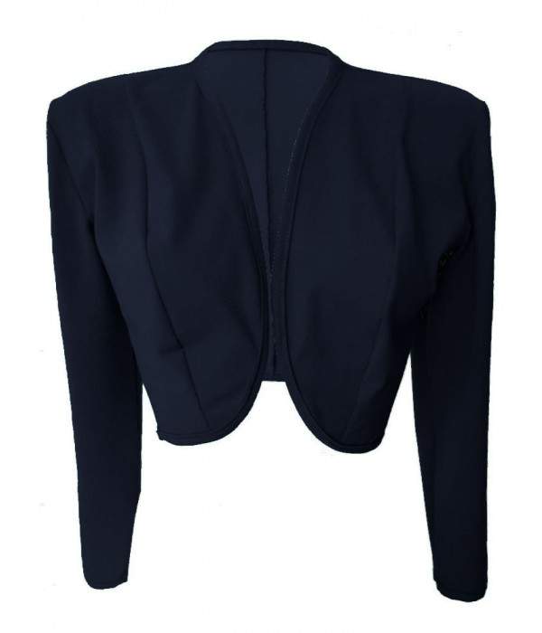 Size 34 - 52 Blue Cotton Stretch Short Jacket from Magdeburg Production