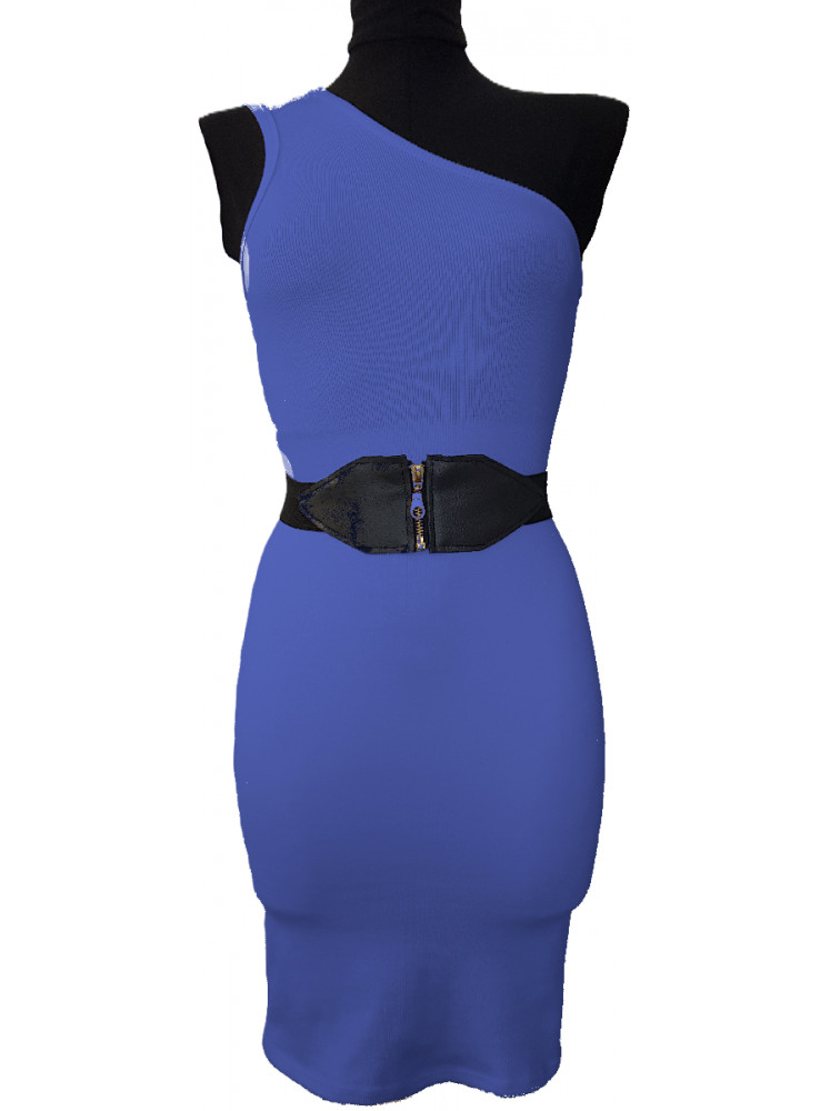 Asymmetric dress with belt made in Germany -