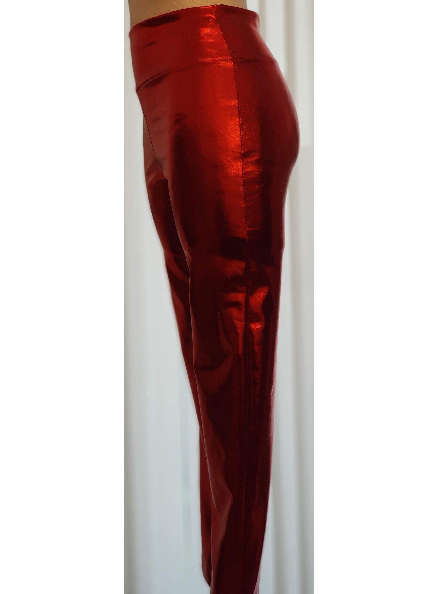 4370011845227-leg-rot - Rote Leggins Lederoptik - 