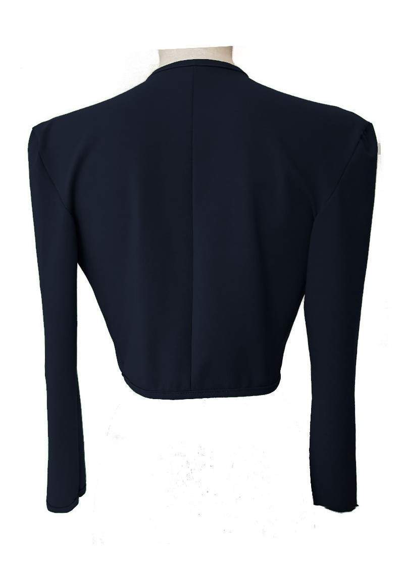 Blue stretch cotton short jacket produced in Germany -