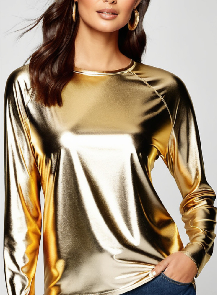 4370011844125-raglan - Raglan-Armshirt in Gold Übergröße - 