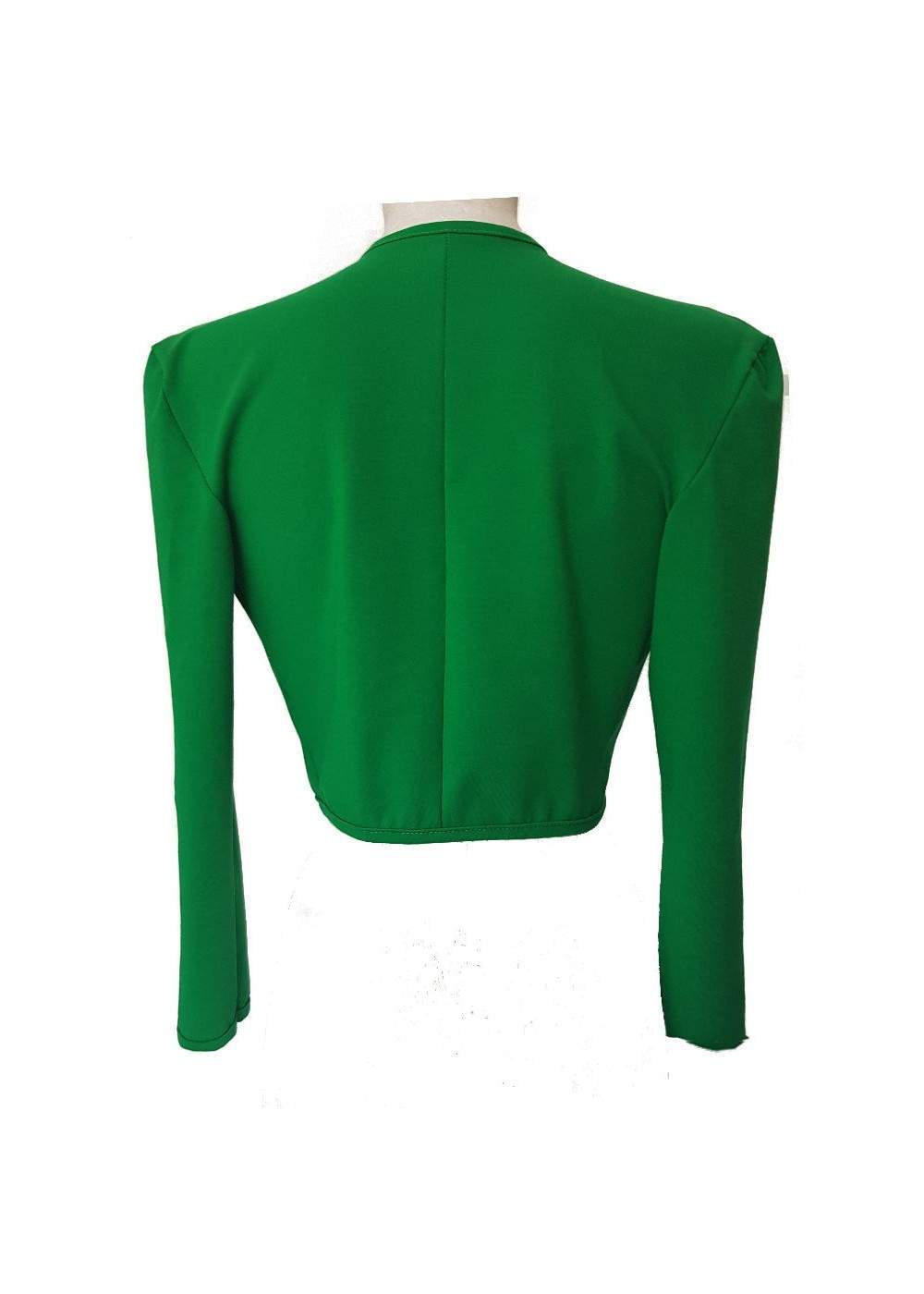 Sizes 34 - 52 Green Cotton Stretch Short Jacket from Magdeburg Prod... - Deutsche Produktion