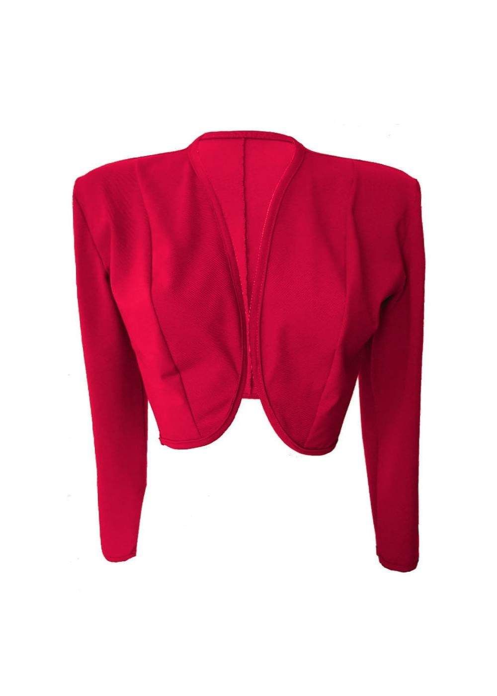 Red Cotton Stretch Short Jacket - 