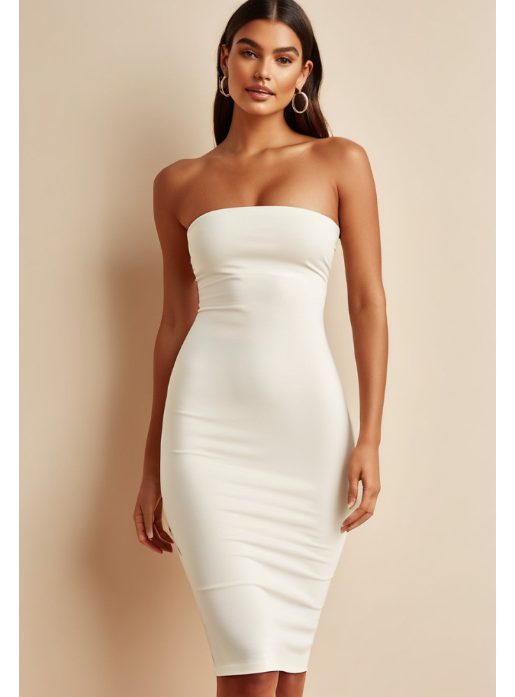 Weißes Bandeau Kleid