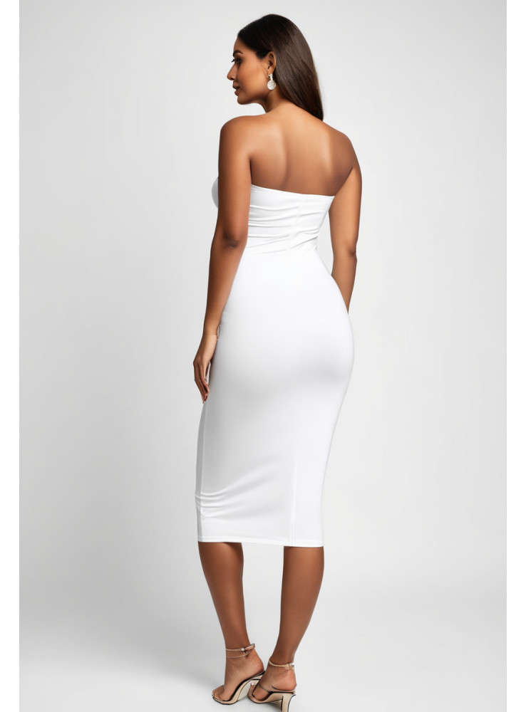 Weißes Bandeau Kleid