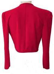Sizes 34 - 52 Red Cotton Stretch Short Jacket from Magdeburg Production - 