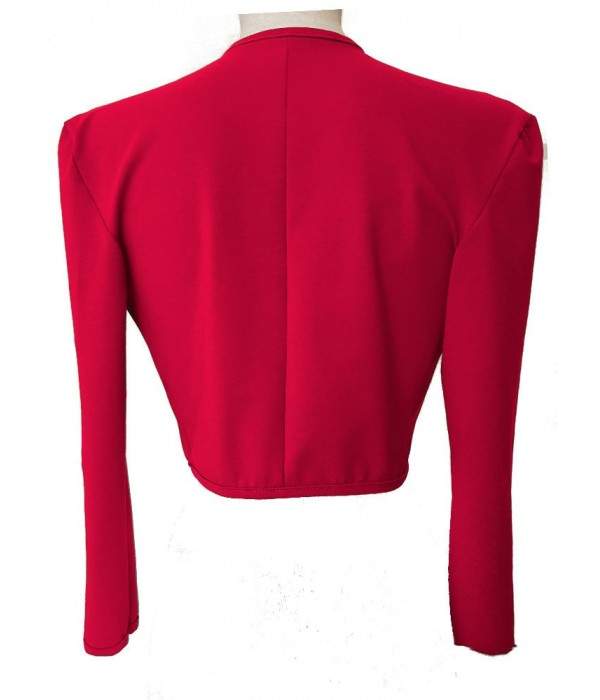 Red Cotton Stretch Short Jacket - Jetzt noch mehr sparen