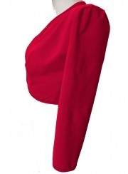 Save 15 percent on Sizes 34 - 52 Red Cotton Stretch Short Jacket fr... - 