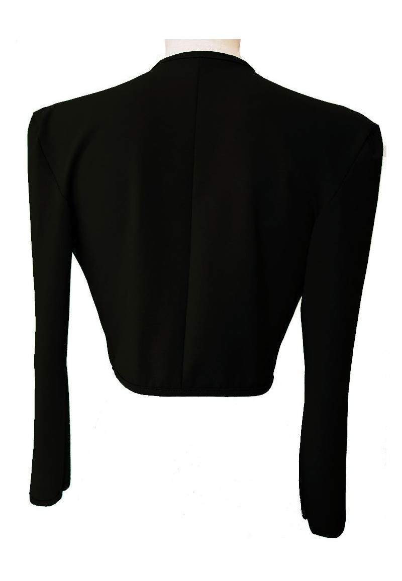 Black stretch cotton short jacket made in Germany -