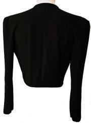 Sizes 34 - 52 Black Cotton Stretch Short Jacket from Magdeburg Prod... - 