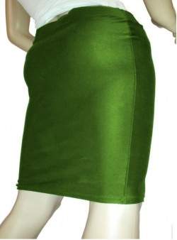 Green pencil skirt sizes 44 - 52 lengths 25cm - 60cm